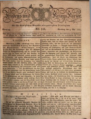 Der Friedens- u. Kriegs-Kurier (Nürnberger Friedens- und Kriegs-Kurier) Montag 9. Mai 1825