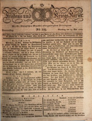 Der Friedens- u. Kriegs-Kurier (Nürnberger Friedens- und Kriegs-Kurier) Donnerstag 19. Mai 1825