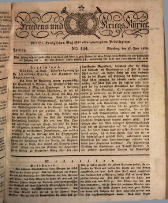 Der Friedens- u. Kriegs-Kurier (Nürnberger Friedens- und Kriegs-Kurier) Freitag 17. Juni 1825