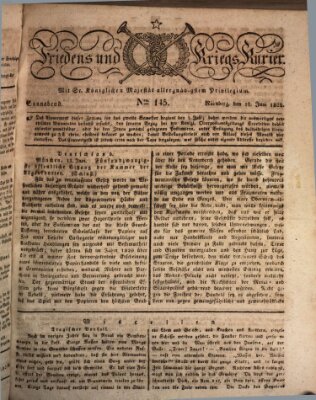 Der Friedens- u. Kriegs-Kurier (Nürnberger Friedens- und Kriegs-Kurier) Samstag 18. Juni 1825