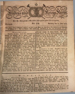 Der Friedens- u. Kriegs-Kurier (Nürnberger Friedens- und Kriegs-Kurier) Mittwoch 29. Juni 1825