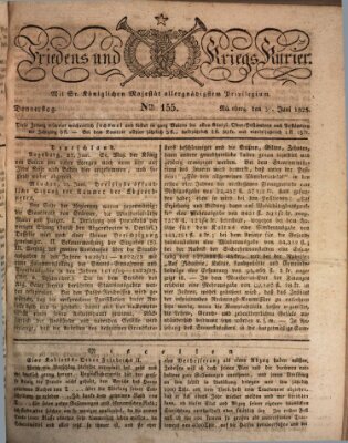 Der Friedens- u. Kriegs-Kurier (Nürnberger Friedens- und Kriegs-Kurier) Donnerstag 30. Juni 1825