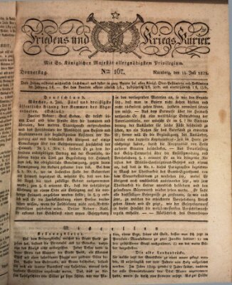 Der Friedens- u. Kriegs-Kurier (Nürnberger Friedens- und Kriegs-Kurier) Donnerstag 14. Juli 1825