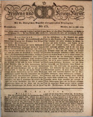 Der Friedens- u. Kriegs-Kurier (Nürnberger Friedens- und Kriegs-Kurier) Samstag 23. Juli 1825