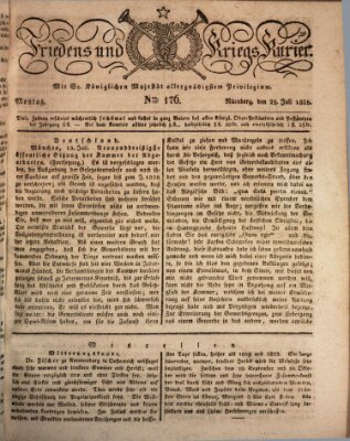 Der Friedens- u. Kriegs-Kurier (Nürnberger Friedens- und Kriegs-Kurier) Montag 25. Juli 1825