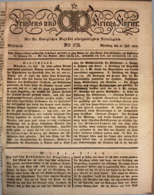 Der Friedens- u. Kriegs-Kurier (Nürnberger Friedens- und Kriegs-Kurier) Mittwoch 27. Juli 1825