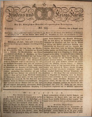 Der Friedens- u. Kriegs-Kurier (Nürnberger Friedens- und Kriegs-Kurier) Dienstag 9. August 1825