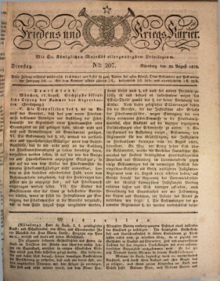 Der Friedens- u. Kriegs-Kurier (Nürnberger Friedens- und Kriegs-Kurier) Dienstag 30. August 1825