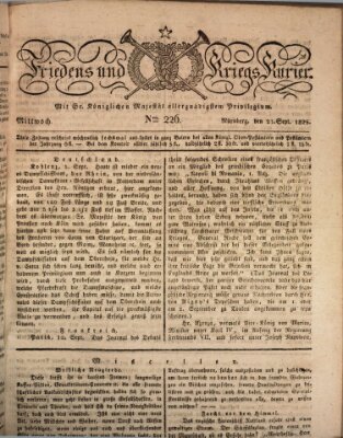 Der Friedens- u. Kriegs-Kurier (Nürnberger Friedens- und Kriegs-Kurier) Mittwoch 21. September 1825