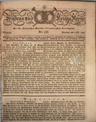 Der Friedens- u. Kriegs-Kurier (Nürnberger Friedens- und Kriegs-Kurier) Montag 3. Oktober 1825