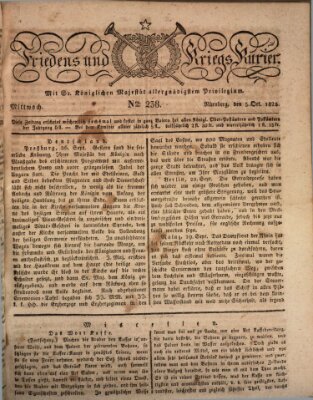 Der Friedens- u. Kriegs-Kurier (Nürnberger Friedens- und Kriegs-Kurier) Mittwoch 5. Oktober 1825