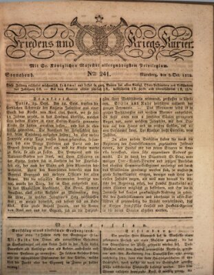 Der Friedens- u. Kriegs-Kurier (Nürnberger Friedens- und Kriegs-Kurier) Samstag 8. Oktober 1825