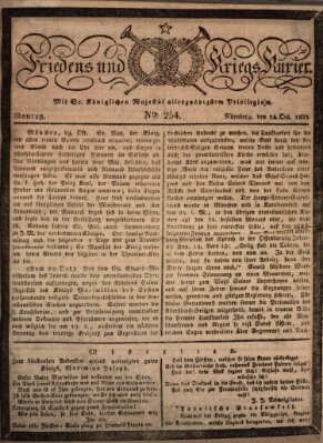 Der Friedens- u. Kriegs-Kurier (Nürnberger Friedens- und Kriegs-Kurier) Montag 24. Oktober 1825