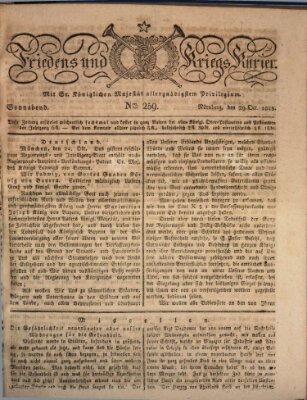 Der Friedens- u. Kriegs-Kurier (Nürnberger Friedens- und Kriegs-Kurier) Samstag 29. Oktober 1825