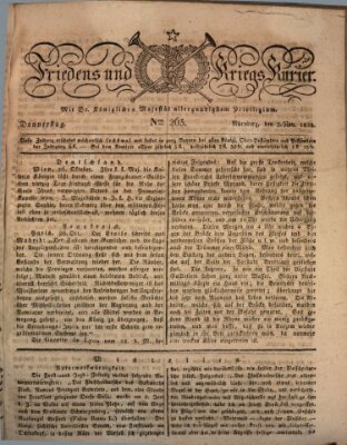 Der Friedens- u. Kriegs-Kurier (Nürnberger Friedens- und Kriegs-Kurier) Donnerstag 3. November 1825