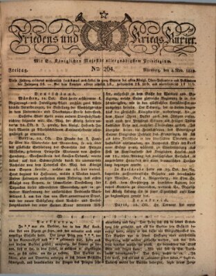 Der Friedens- u. Kriegs-Kurier (Nürnberger Friedens- und Kriegs-Kurier) Freitag 4. November 1825