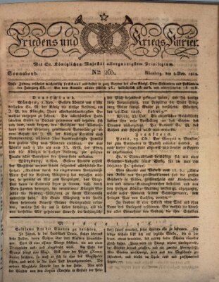 Der Friedens- u. Kriegs-Kurier (Nürnberger Friedens- und Kriegs-Kurier) Samstag 5. November 1825