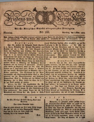 Der Friedens- u. Kriegs-Kurier (Nürnberger Friedens- und Kriegs-Kurier) Montag 7. November 1825