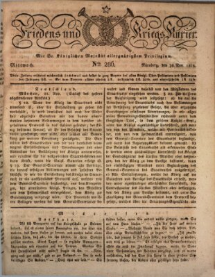 Der Friedens- u. Kriegs-Kurier (Nürnberger Friedens- und Kriegs-Kurier) Mittwoch 30. November 1825