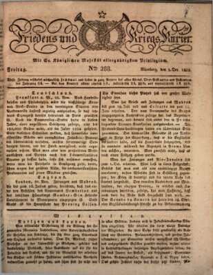 Der Friedens- u. Kriegs-Kurier (Nürnberger Friedens- und Kriegs-Kurier) Freitag 2. Dezember 1825