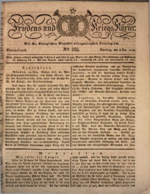 Der Friedens- u. Kriegs-Kurier (Nürnberger Friedens- und Kriegs-Kurier) Samstag 3. Dezember 1825