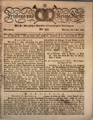 Der Friedens- u. Kriegs-Kurier (Nürnberger Friedens- und Kriegs-Kurier) Mittwoch 7. Dezember 1825