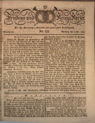 Der Friedens- u. Kriegs-Kurier (Nürnberger Friedens- und Kriegs-Kurier) Mittwoch 14. Dezember 1825