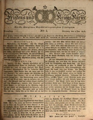 Der Friedens- u. Kriegs-Kurier (Nürnberger Friedens- und Kriegs-Kurier) Dienstag 3. Januar 1826