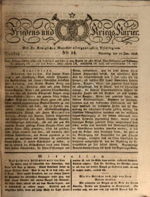 Der Friedens- u. Kriegs-Kurier (Nürnberger Friedens- und Kriegs-Kurier) Dienstag 17. Januar 1826