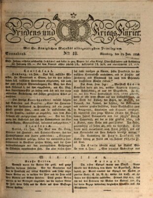 Der Friedens- u. Kriegs-Kurier (Nürnberger Friedens- und Kriegs-Kurier) Samstag 21. Januar 1826