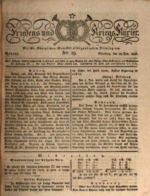 Der Friedens- u. Kriegs-Kurier (Nürnberger Friedens- und Kriegs-Kurier) Montag 23. Januar 1826