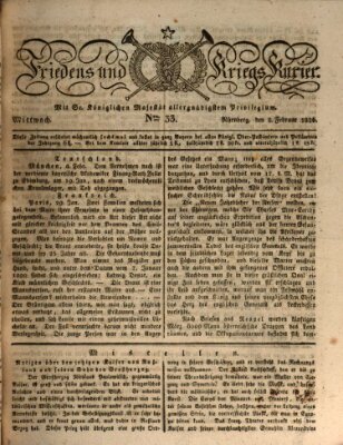 Der Friedens- u. Kriegs-Kurier (Nürnberger Friedens- und Kriegs-Kurier) Mittwoch 8. Februar 1826