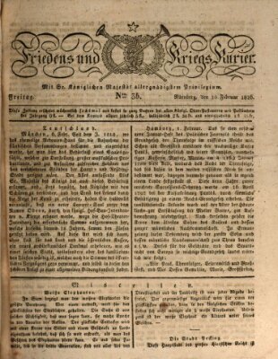 Der Friedens- u. Kriegs-Kurier (Nürnberger Friedens- und Kriegs-Kurier) Freitag 10. Februar 1826