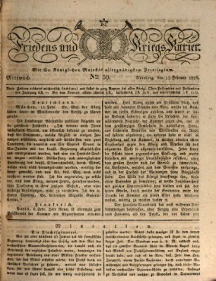 Der Friedens- u. Kriegs-Kurier (Nürnberger Friedens- und Kriegs-Kurier) Mittwoch 15. Februar 1826