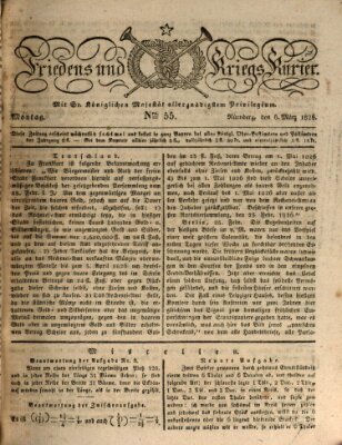 Der Friedens- u. Kriegs-Kurier (Nürnberger Friedens- und Kriegs-Kurier) Montag 6. März 1826