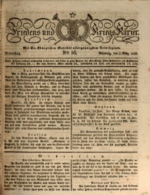 Der Friedens- u. Kriegs-Kurier (Nürnberger Friedens- und Kriegs-Kurier) Dienstag 7. März 1826