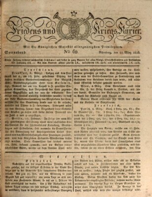 Der Friedens- u. Kriegs-Kurier (Nürnberger Friedens- und Kriegs-Kurier) Samstag 11. März 1826