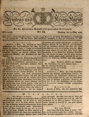 Der Friedens- u. Kriegs-Kurier (Nürnberger Friedens- und Kriegs-Kurier) Mittwoch 15. März 1826