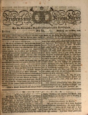 Der Friedens- u. Kriegs-Kurier (Nürnberger Friedens- und Kriegs-Kurier) Freitag 17. März 1826