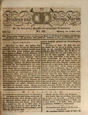 Der Friedens- u. Kriegs-Kurier (Nürnberger Friedens- und Kriegs-Kurier) Freitag 28. April 1826