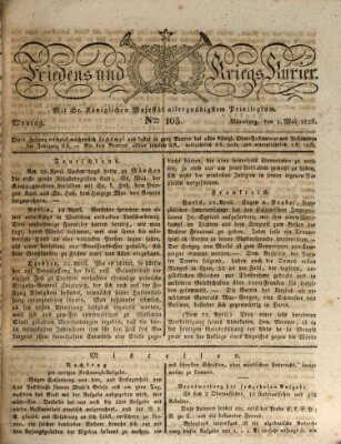 Der Friedens- u. Kriegs-Kurier (Nürnberger Friedens- und Kriegs-Kurier) Montag 1. Mai 1826