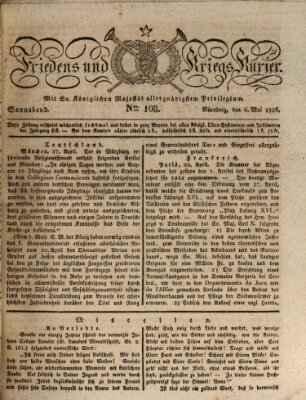 Der Friedens- u. Kriegs-Kurier (Nürnberger Friedens- und Kriegs-Kurier) Samstag 6. Mai 1826