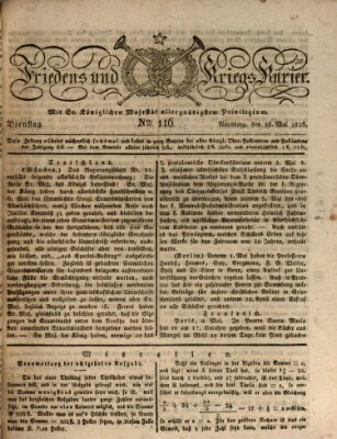 Der Friedens- u. Kriegs-Kurier (Nürnberger Friedens- und Kriegs-Kurier) Dienstag 16. Mai 1826