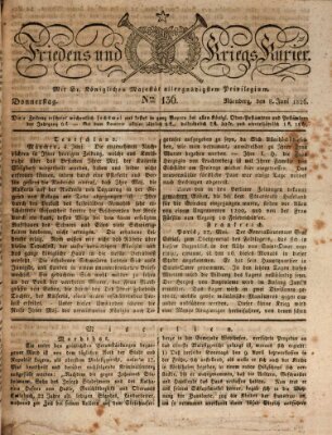 Der Friedens- u. Kriegs-Kurier (Nürnberger Friedens- und Kriegs-Kurier) Donnerstag 8. Juni 1826