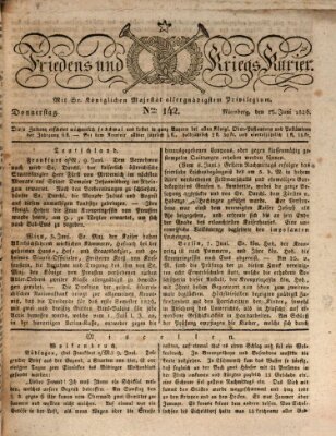 Der Friedens- u. Kriegs-Kurier (Nürnberger Friedens- und Kriegs-Kurier) Donnerstag 15. Juni 1826