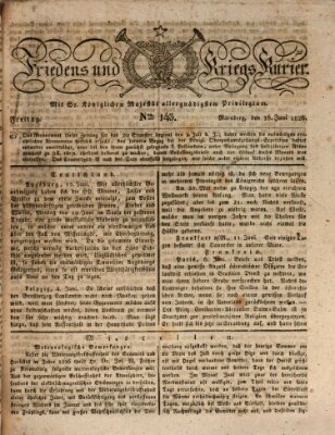 Der Friedens- u. Kriegs-Kurier (Nürnberger Friedens- und Kriegs-Kurier) Freitag 16. Juni 1826