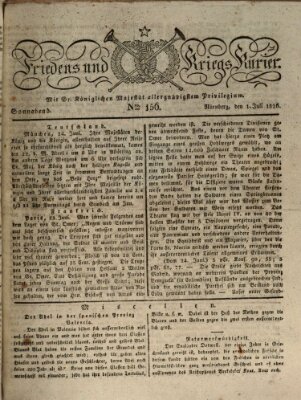 Der Friedens- u. Kriegs-Kurier (Nürnberger Friedens- und Kriegs-Kurier) Samstag 1. Juli 1826