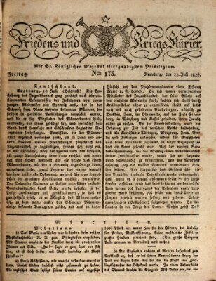 Der Friedens- u. Kriegs-Kurier (Nürnberger Friedens- und Kriegs-Kurier) Freitag 21. Juli 1826