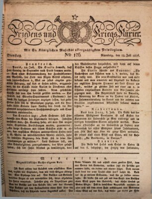 Der Friedens- u. Kriegs-Kurier (Nürnberger Friedens- und Kriegs-Kurier) Dienstag 25. Juli 1826