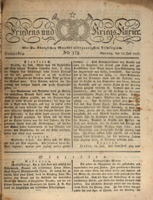 Der Friedens- u. Kriegs-Kurier (Nürnberger Friedens- und Kriegs-Kurier) Donnerstag 27. Juli 1826